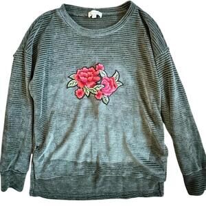 Chenault Thermal Waffle Knit Rose Pullover (Size M)